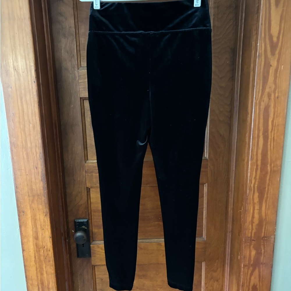 INC Black Velvet Leggings